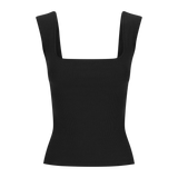 Naia Tank | Black Rib