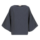 Bella Blouse | Navy Stripe