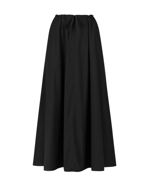 Zelda Skirt | Black Cotton Sateen – Dominique Healy