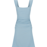 Naia Mini-Dress | Blue Rib