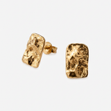 In Ruins Earrings | Hammered Gold