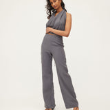 SONIA PANT - STEEL WASHED LINEN