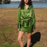 Bias Mini-Skirt | Moss (PO)