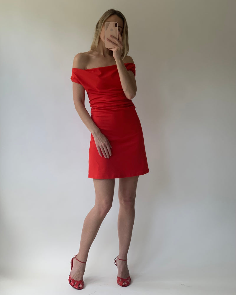 VERA MINI-DRESS | RED ORGANIC COTTON (limited release)