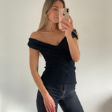 Niveah Tee | Black Scrunch
