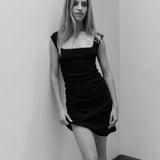 Naia Mini-Dress | Chocolate Rib