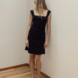 Naia Mini-Dress | Black Rib