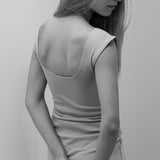 Naia Mini-Dress | Chocolate Rib