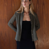 Ivy Shirt | Khaki Sheer Crinkle