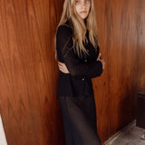 Ivy Shirt | Black Sheer Crinkle