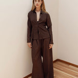 Ivy Shirt | Chocolate Sheer Crinkle