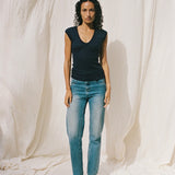 Ava Tee | Navy Merino