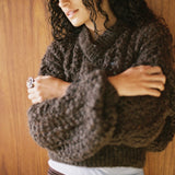 Frisson | Lace Sweater | Chocolate