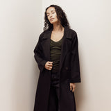 Theodora Trench | Black Drill