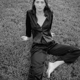 Ivy Shirt | Black Pure Silk