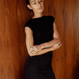 Ava Tee | Black Merino