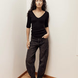 Uma Tee | Black Merino