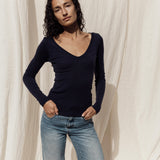 Uma Longsleeve | Navy Merino