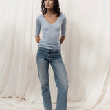 Uma Tee | Baby Blue Merino