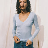 Uma Longsleeve | Baby Blue Merino