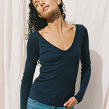 Uma Longsleeve | Navy Merino