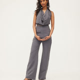 SONIA PANT - STEEL WASHED LINEN