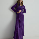 Selma Skirt | Purple Silk Spot (pre-order)