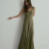 Jean Dress to the Floor | Khaki
