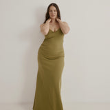Jill Dress | Olive Rib