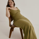 Jill Dress | Olive Rib
