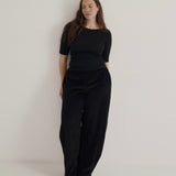 Uma Tee | Black Merino