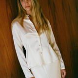 Ivy Shirt | Cream Pure Silk