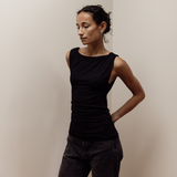 Nevermind Singlet | Black Merino