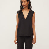 VALERIE VEST | BLACK SILK *online exclusive