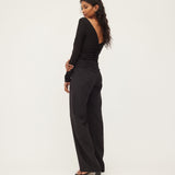 MELISSA PANT | BLACK SILK *online exclusive