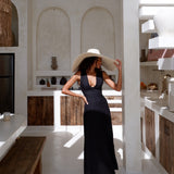 NEXT LIFETIME DRESS | BLACK WASHED LINEN