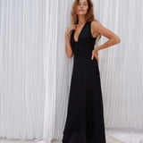 NEXT LIFETIME DRESS | BLACK WASHED LINEN