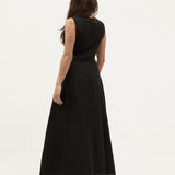 NEXT LIFETIME DRESS | BLACK WASHED LINEN