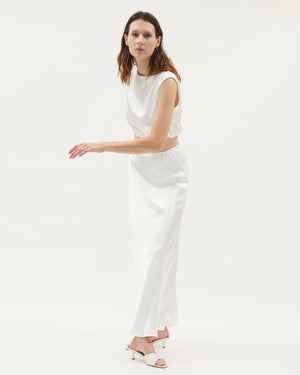 
            
                Load image into Gallery viewer, Carly Crop / Heavy Silk Crepe Satin (exclusive)
            
        