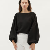 Bella Blouse | Black Muslin