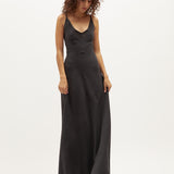 Sloane Dress / Black Washed Linen