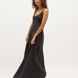 Sloane Dress / Black Washed Linen