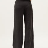 LOUIE CROP | BLACK WASHED LINEN