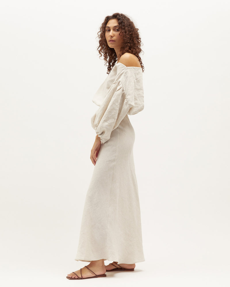 Wray Skirt - Sand Washed Linen
