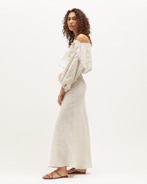 Wray Skirt - Sand Washed Linen