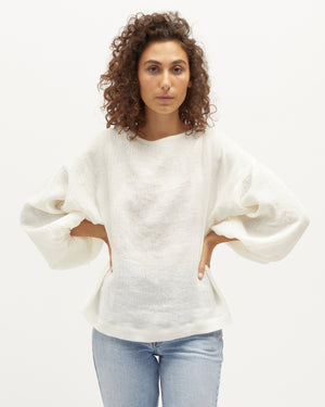 BELLA BLOUSE | IVORY LINEN