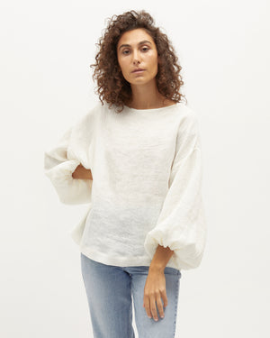 BELLA BLOUSE | IVORY LINEN