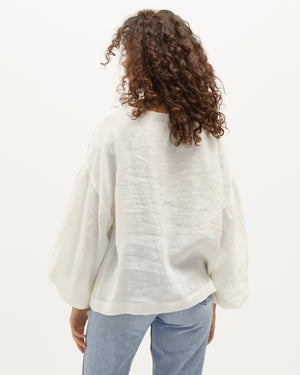 
            
                Load image into Gallery viewer, BELLA BLOUSE | IVORY LINEN
            
        