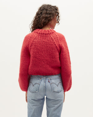 
            
                Load image into Gallery viewer, Hand Knit | Crop Jumper - Washed Red
            
        