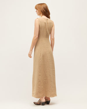 
            
                Load image into Gallery viewer, NEXT LIFETIME DRESS | CAMEL LINEN
            
        